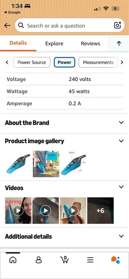 Cordless Wet/Dry Handheld Vacuum worth $57 - photo 5