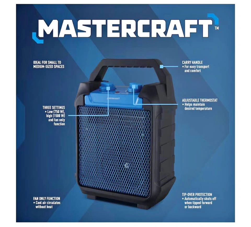 Mastercraft Portable Utility Fan Heater