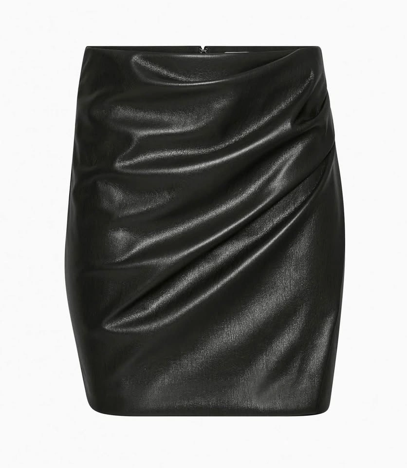 Aritzia Wilfred Angie Skirt, Black Faux Leather, Size 2 - photo 4