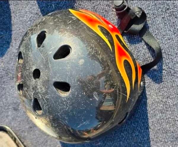 Flame Pattern Bicycle Helmet