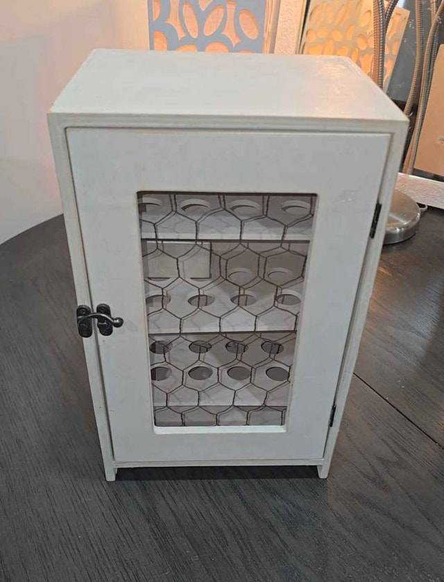 Rustic Farmhouse Style Egg Holder Cabinet