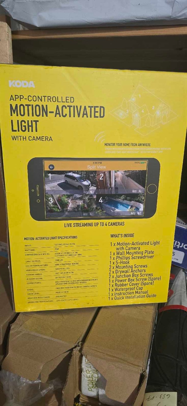 Koda App-Controlled Motion-Activated Light with Camera - photo 2