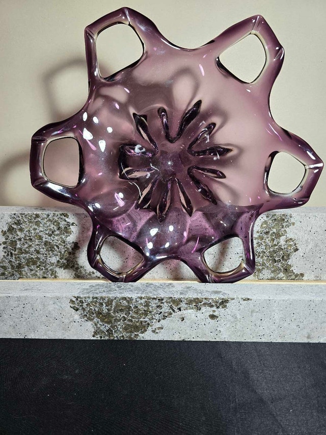 Purple Art Glass Bowl