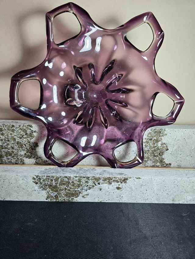 Purple Art Glass Bowl - photo 2