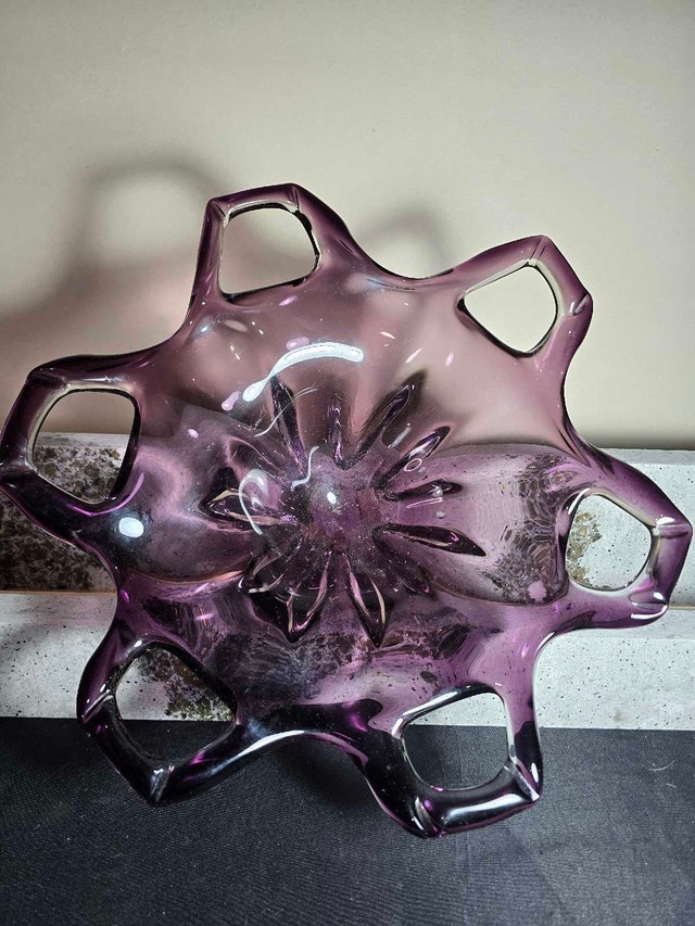 Purple Art Glass Bowl - photo 3