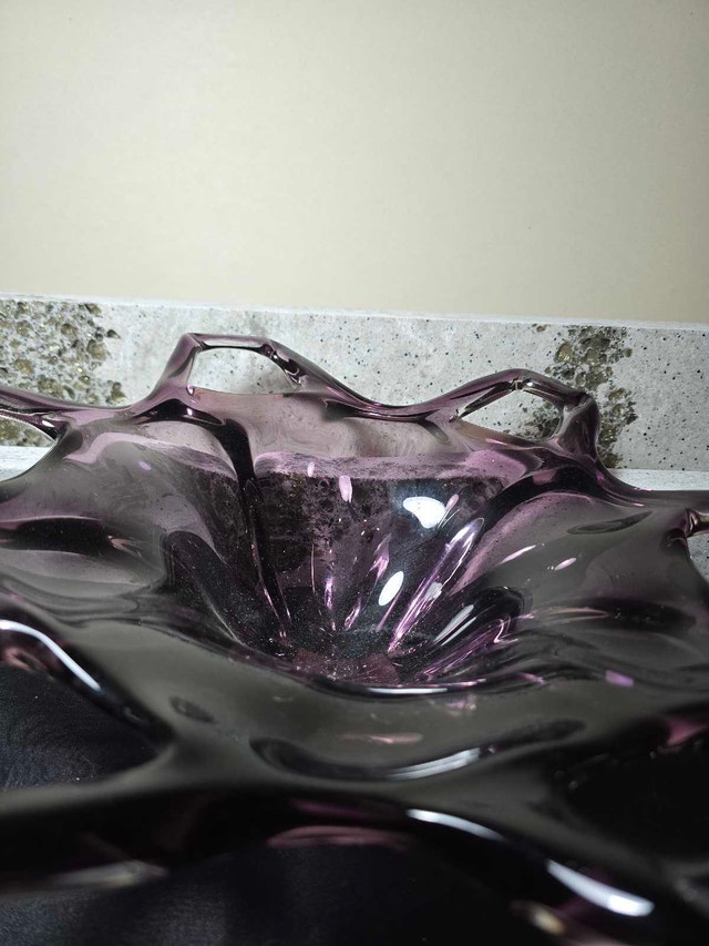 Purple Art Glass Bowl - photo 5