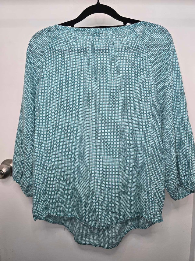 Warehouse Blue Patterned Long Sleeve Blouse - photo 4
