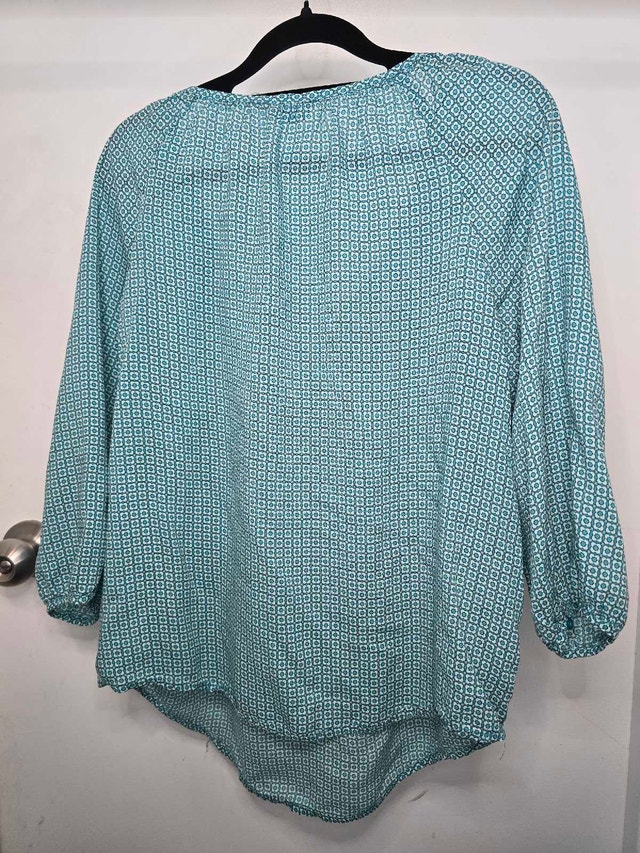 Warehouse Blue Patterned Long Sleeve Blouse - photo 5
