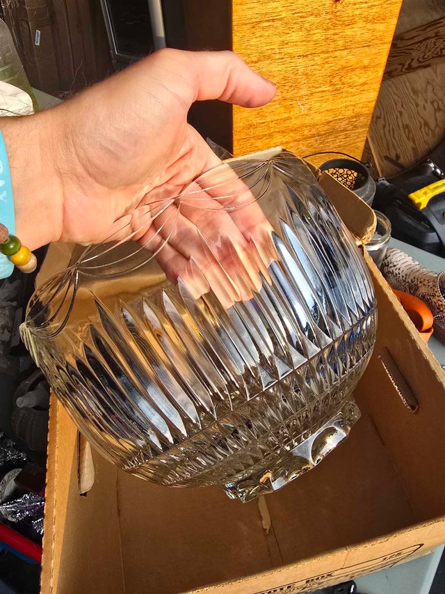 Vintage Glass Punch Bowl Set - photo 3