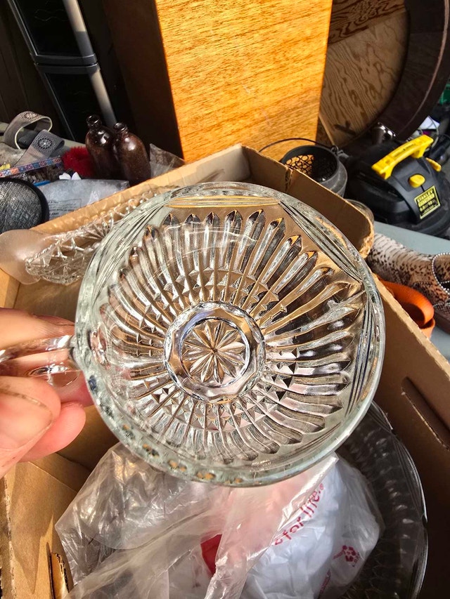 Vintage Glass Punch Bowl Set - photo 4