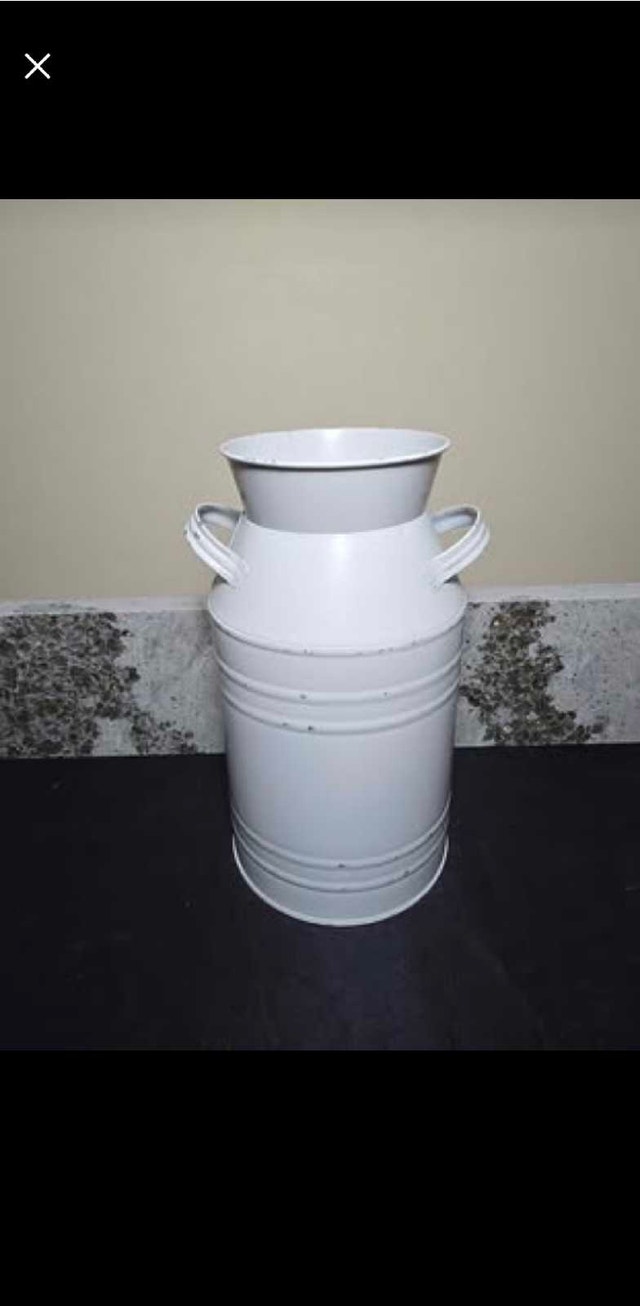 White Metal Milk Can - photo 2