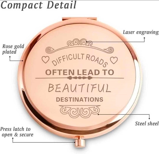 Rose Gold Compact Mirror - photo 2