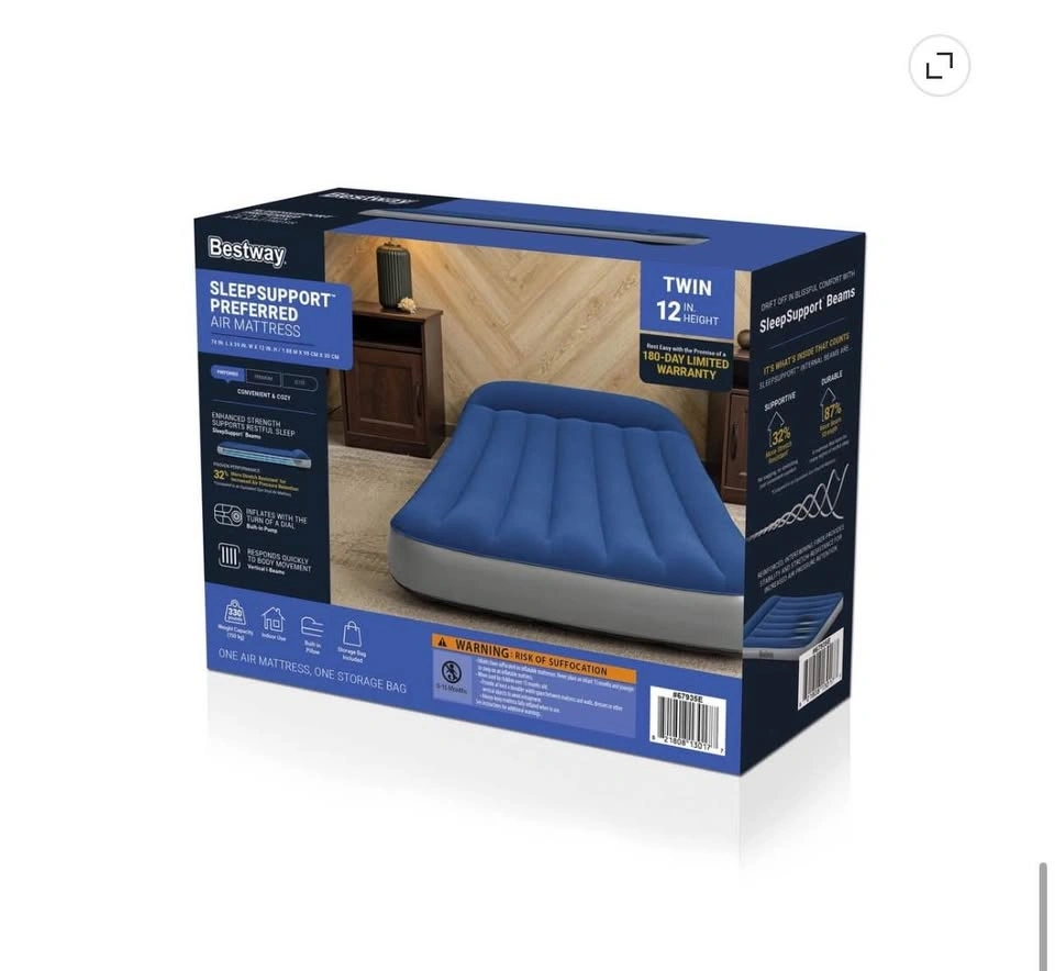 Bestway Twin Air Mattress – Built-In Electric Pump - photo 3