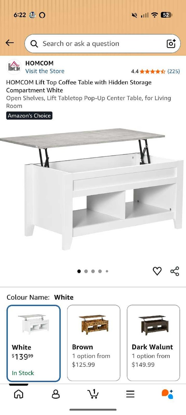 Lift Top Coffee Table with Storage