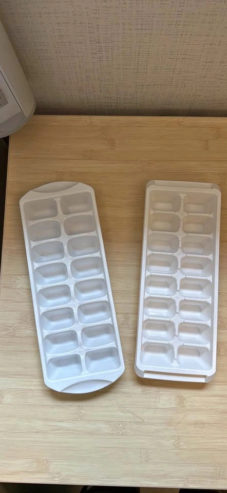 Set of 2 Plastic Ice Cube Trays