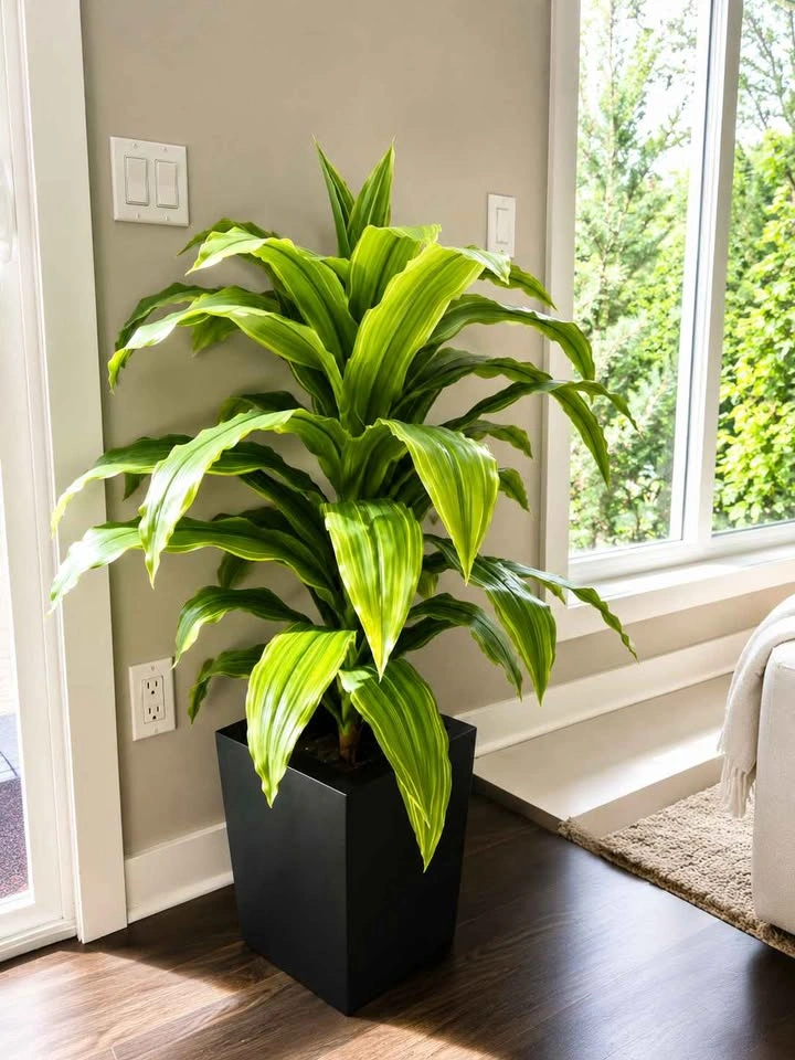 Large Faux Floor Plant with Black Planter 🌿 - photo 3