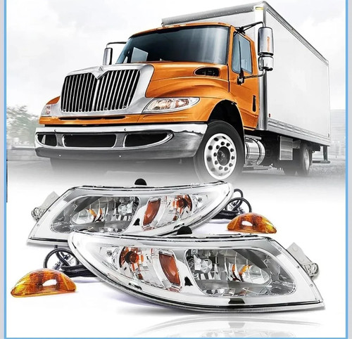 Seassauto Headlight Assembly Pair for International Durastar