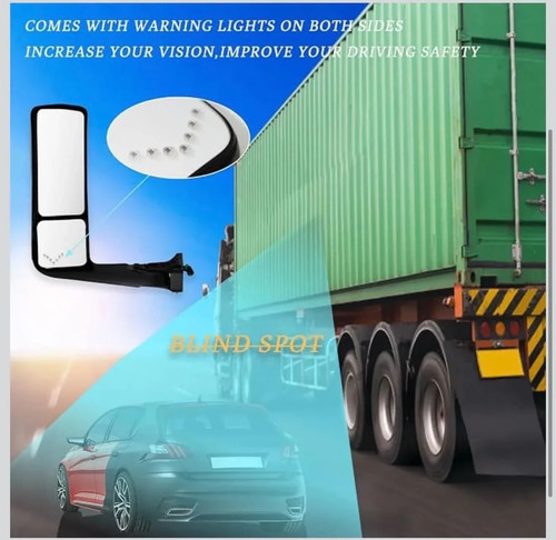 Black Left Driver Side Door Mirror for International LT625 - photo 4
