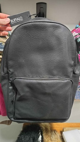 Buffalo David Bitton Black Faux Leather Textured Backpack - photo 3