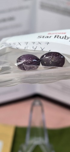 14.61ct Untreated Burmese Star Ruby Pair Loose Gemstones - photo 4
