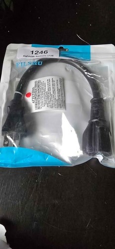 4-In-1 AC Adapter 12AWG HD Extension Cord 1Ft 20A to 15A - photo 2