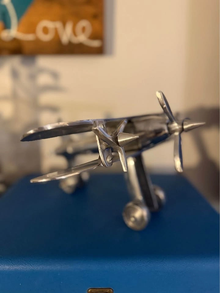 VTG art deco diecast aluminum airplane - photo 3