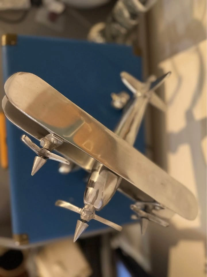 VTG art deco diecast aluminum airplane - photo 4