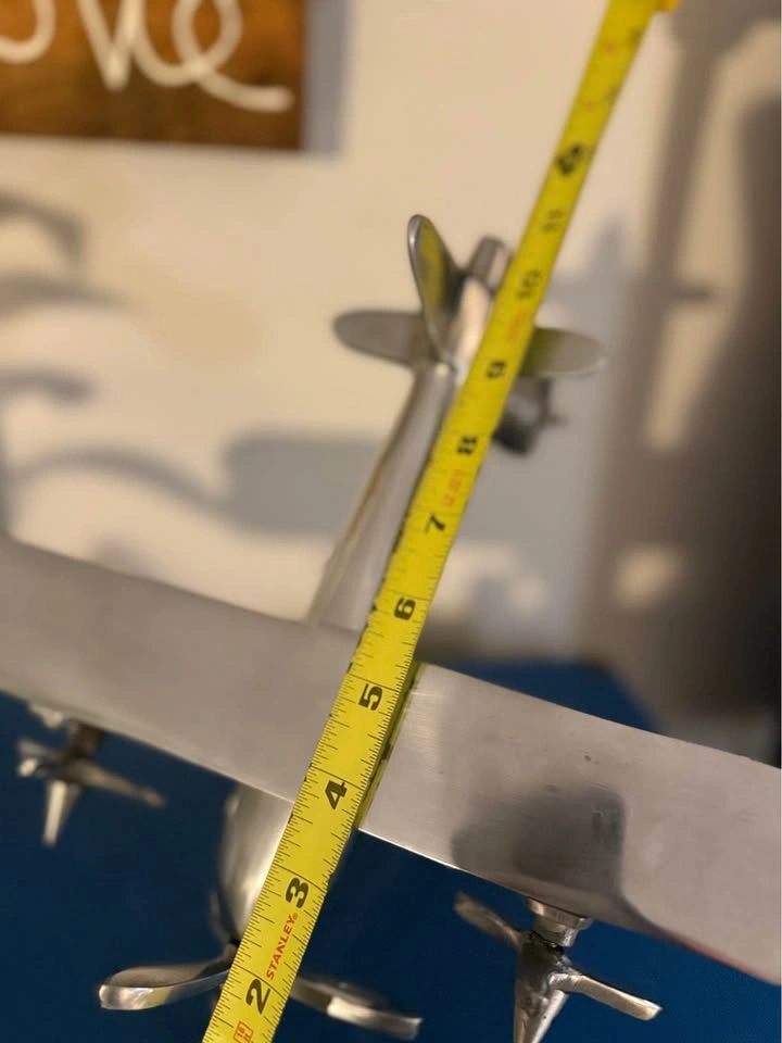 VTG art deco diecast aluminum airplane - photo 5