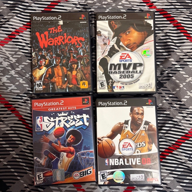 Lot Of 4 PS2 Games The Warriors, NBA Street, MVP Base, & More