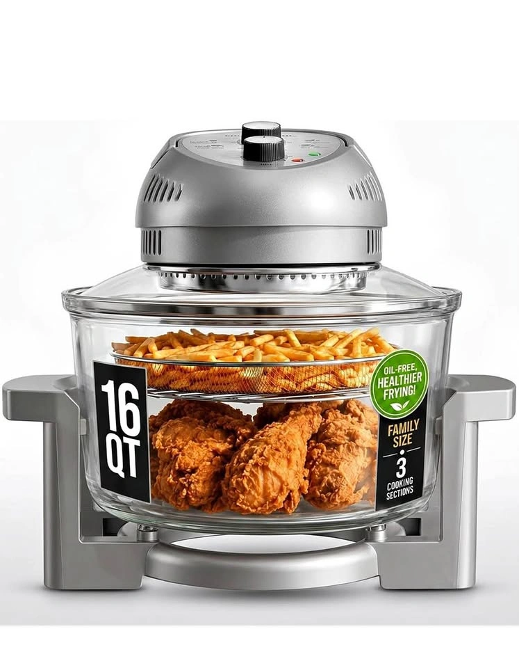 Granitestone 16Qt Extra Large Glass Air Fryer
