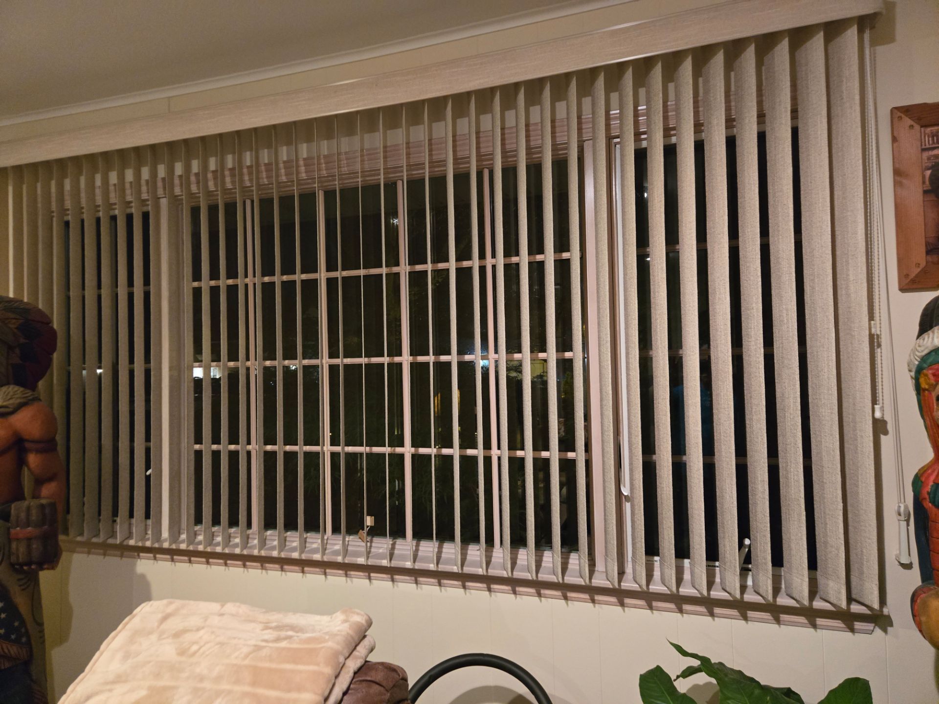 Vertical Window Blinds Beige Large