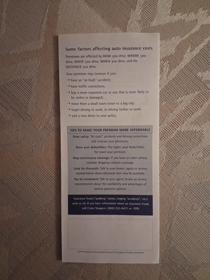 Vintage 1997 Automotive Insurance Marketing Brochure Ephemera - photo 4