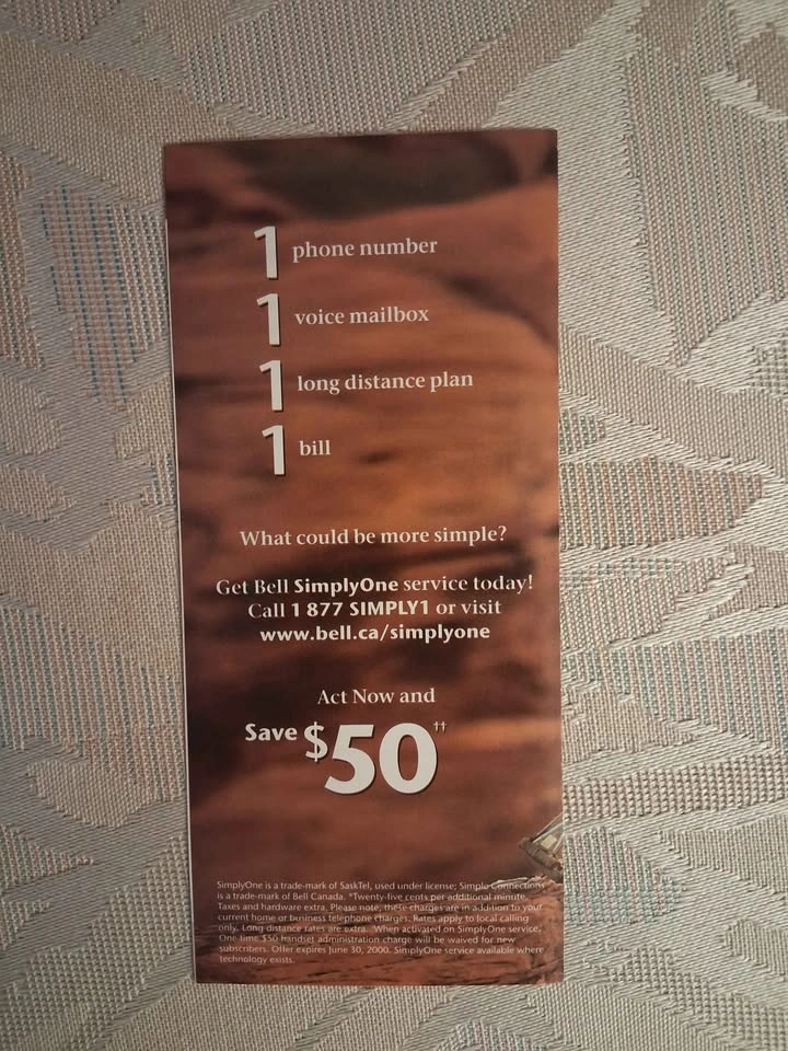 Vintage 2000 Bell Canada Advertising Brochure Ephemera - photo 3
