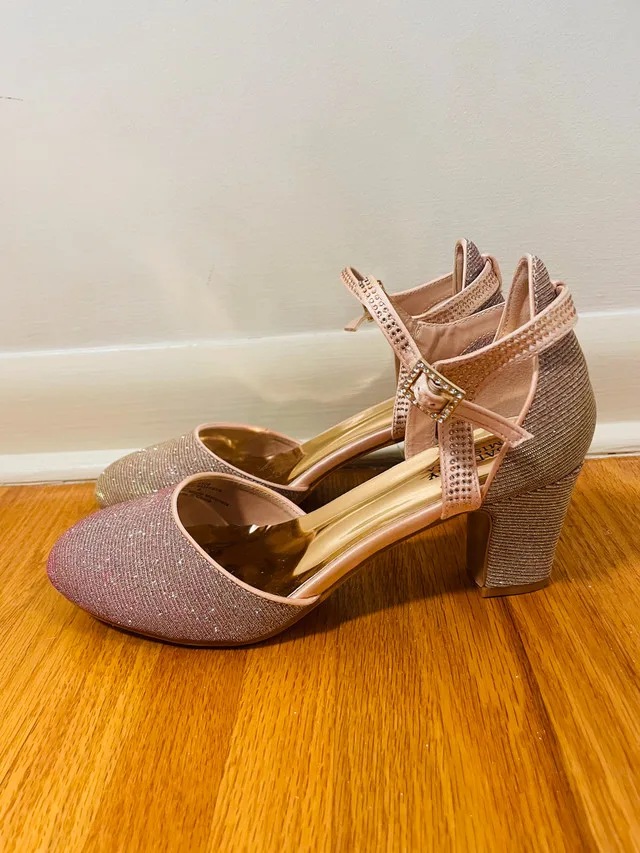Sparkly Girls Heels- Silver and Rose Gold image indicator(3)