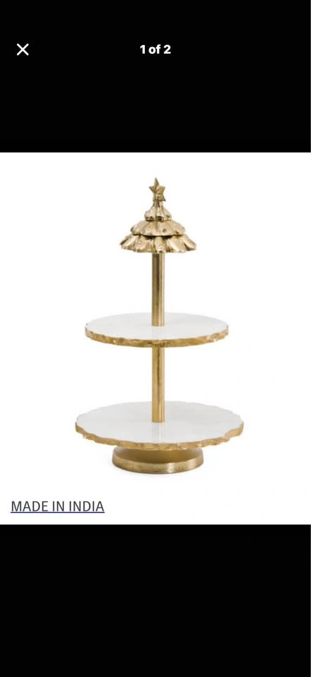 Gold and Marble cake / dessert stand