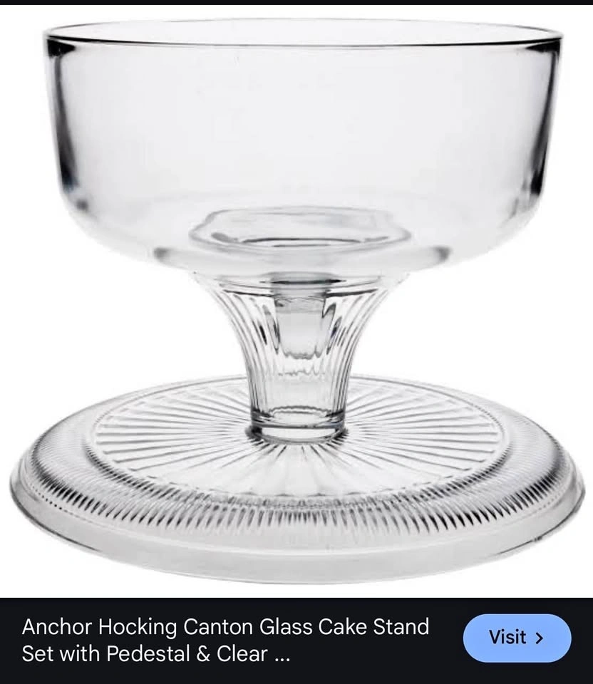 Glass Cake Stand with Pedestal Base