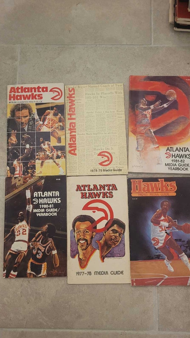 Atlanta Hawks NBA vintage media guides