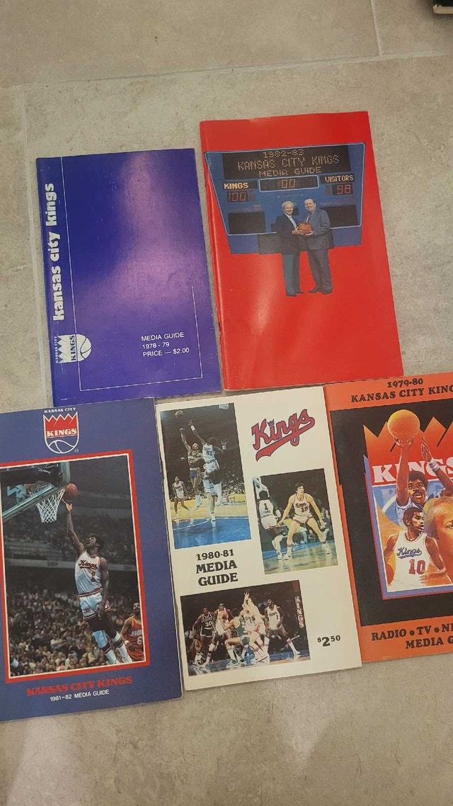 Kansas City Kings NBA vintage media guides