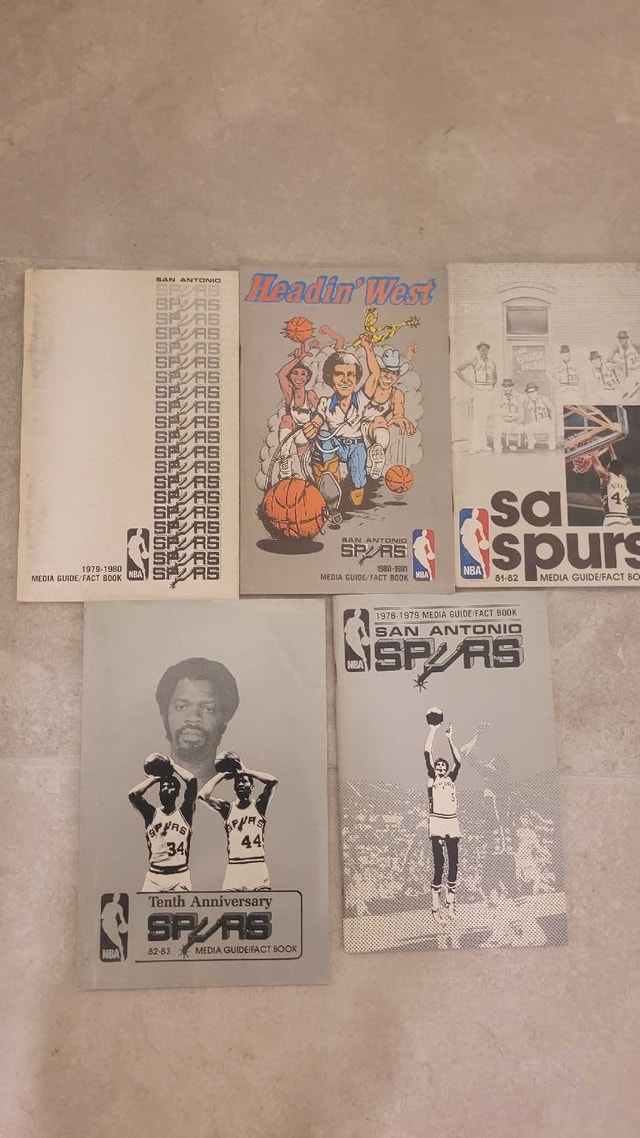 San Antonio Spurs NBA vintage media guides