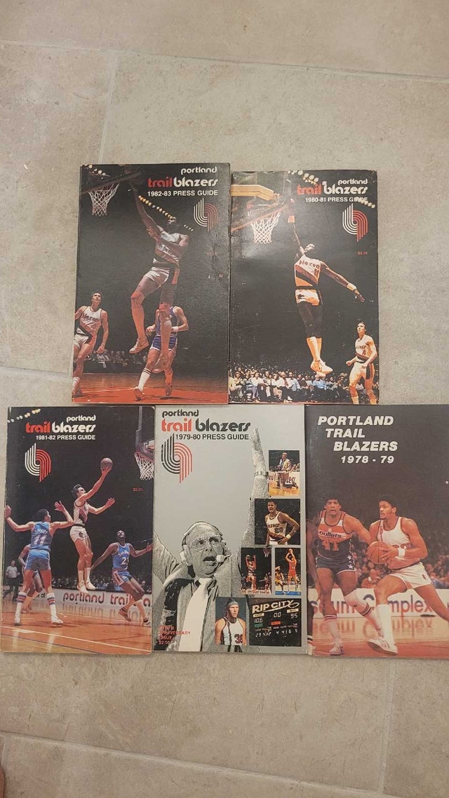 Portland Trail Blazers NBA vintage media guides
