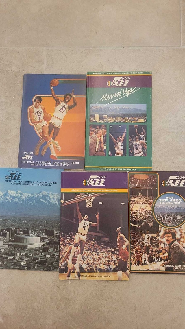 Utah Jazz NBA vintage media guides