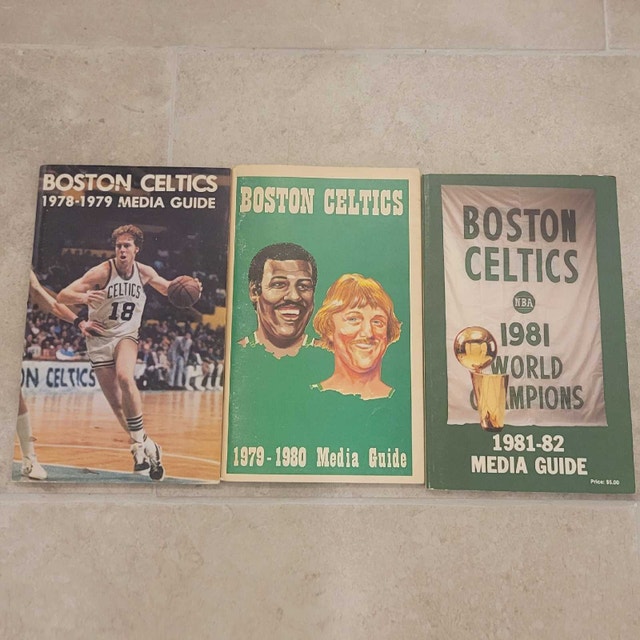 Boston Celtics NBA vintage media guides