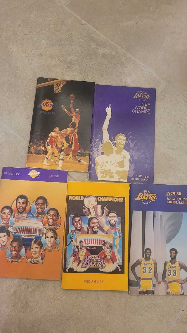 LA Lakers NBA vintage media guides