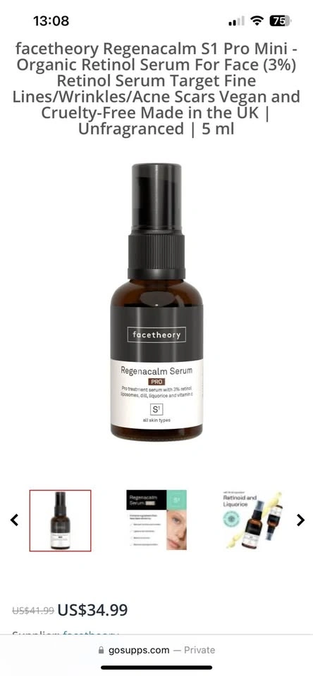 facetheory Regenacalm S1 Pro Mini - Organic Retinol Serum - photo 2