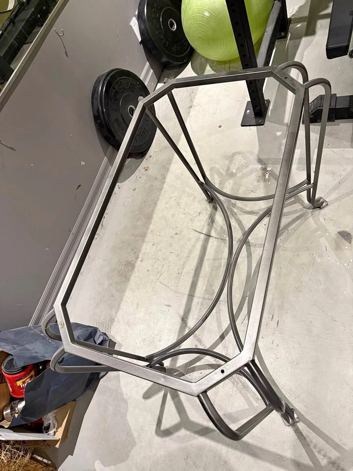 Glass dining table and chairs