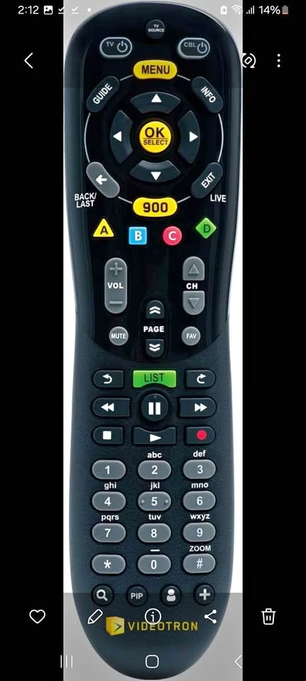 Videotron remote