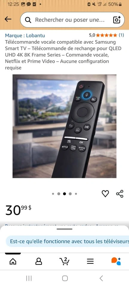 Voice Remote Control BN59-01312A for Samsung Smart TV - photo 3