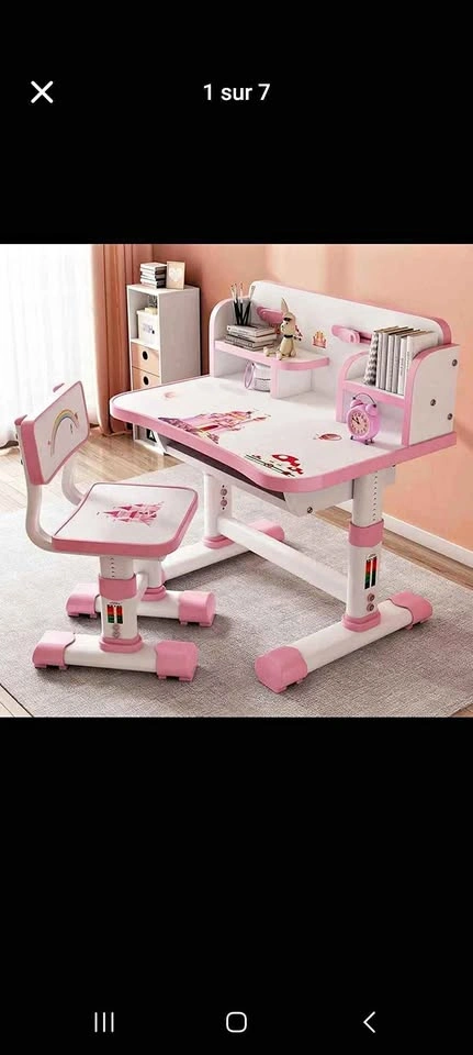 Adjustable Kids Study Desk & Chair Set In Original Box