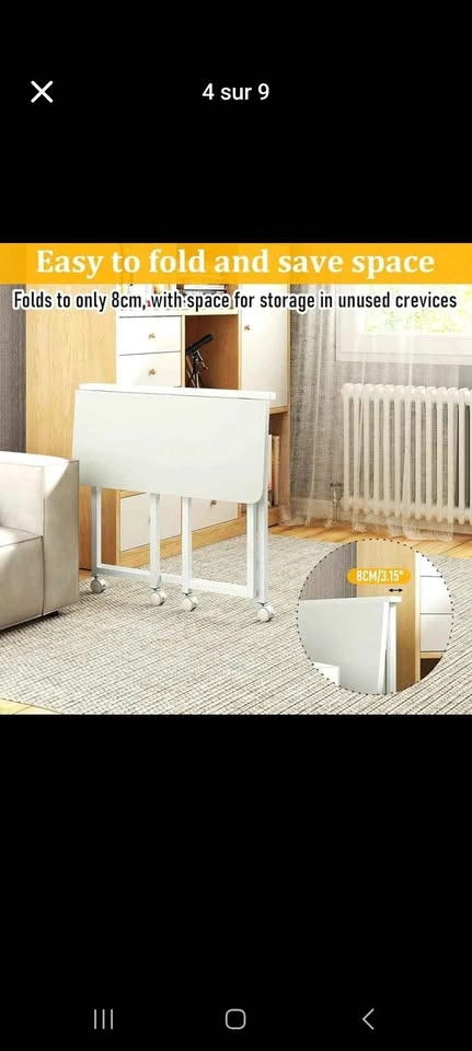 Folding Desk with Wheels – Space-Saving & Modern - photo 5