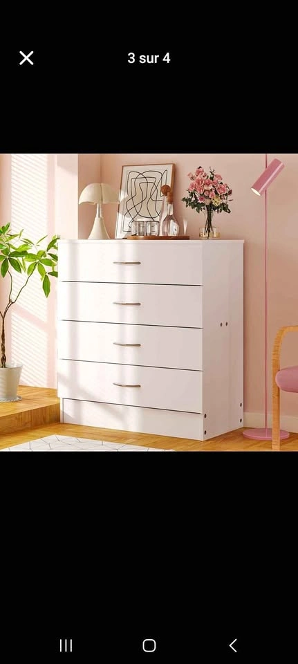 Brand New 4-Drawer Dresser – White ✨